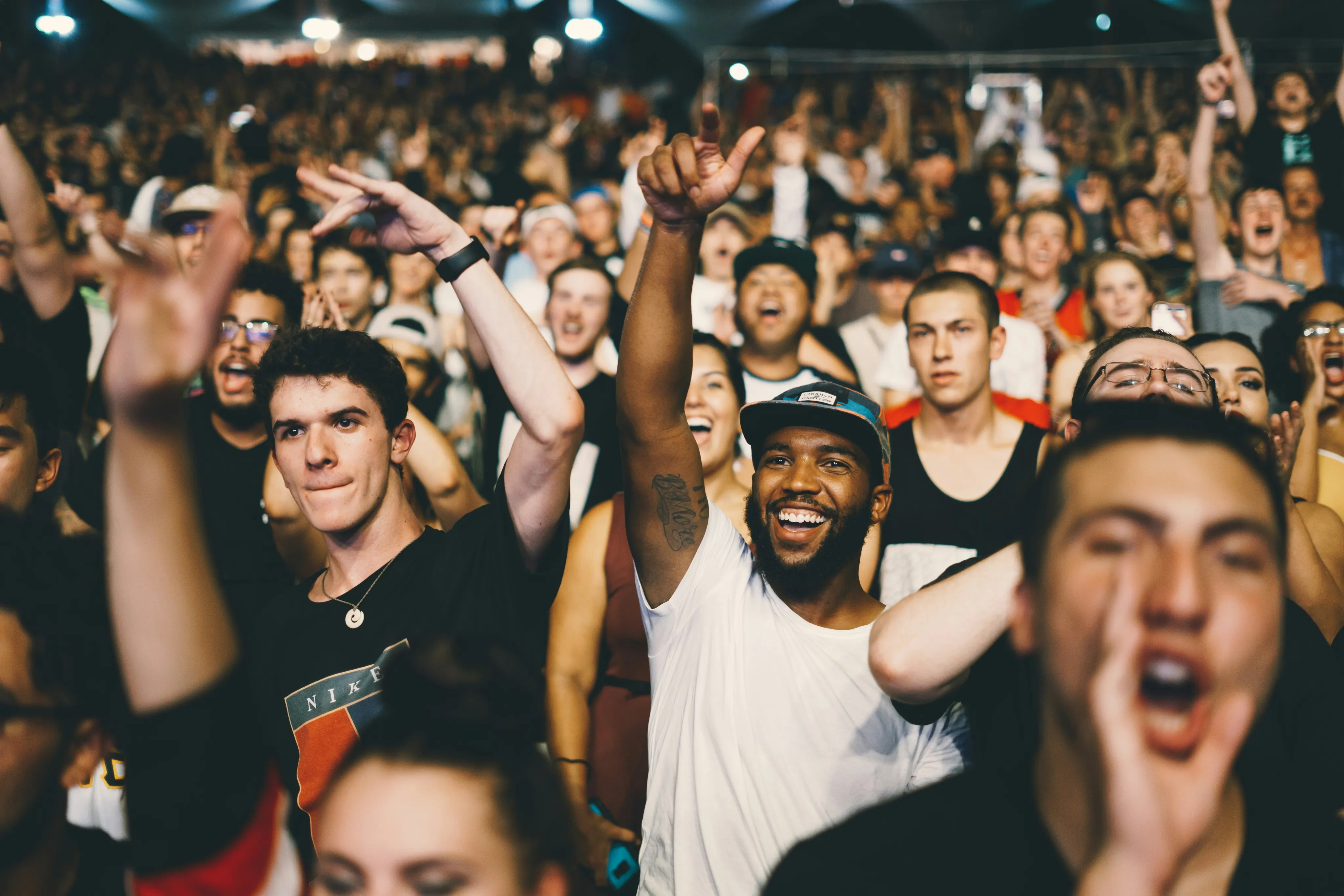 A crowd at a live brand activation